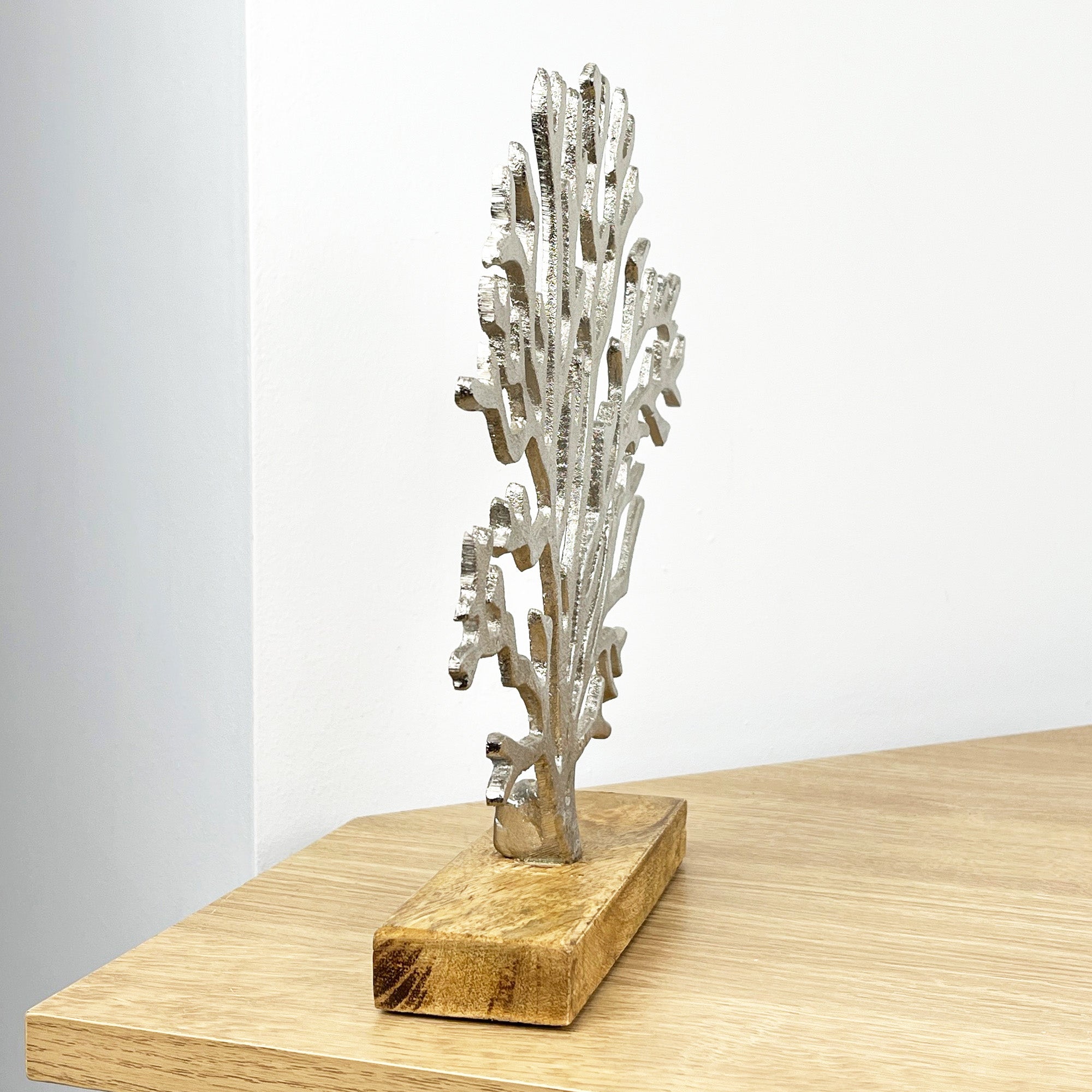 25.5cm Metal Coral Ornament on Stand
