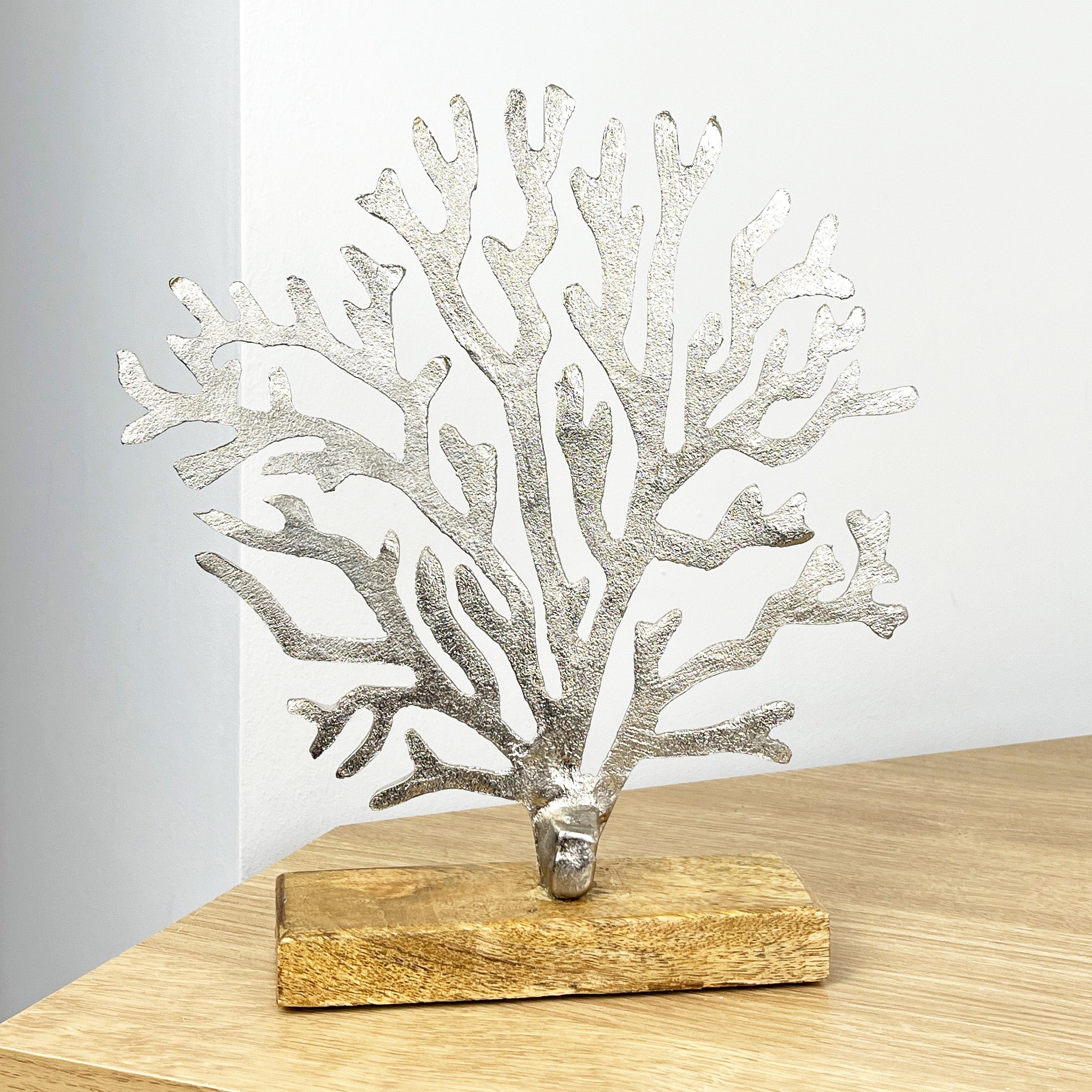 25.5cm Metal Coral Ornament on Stand
