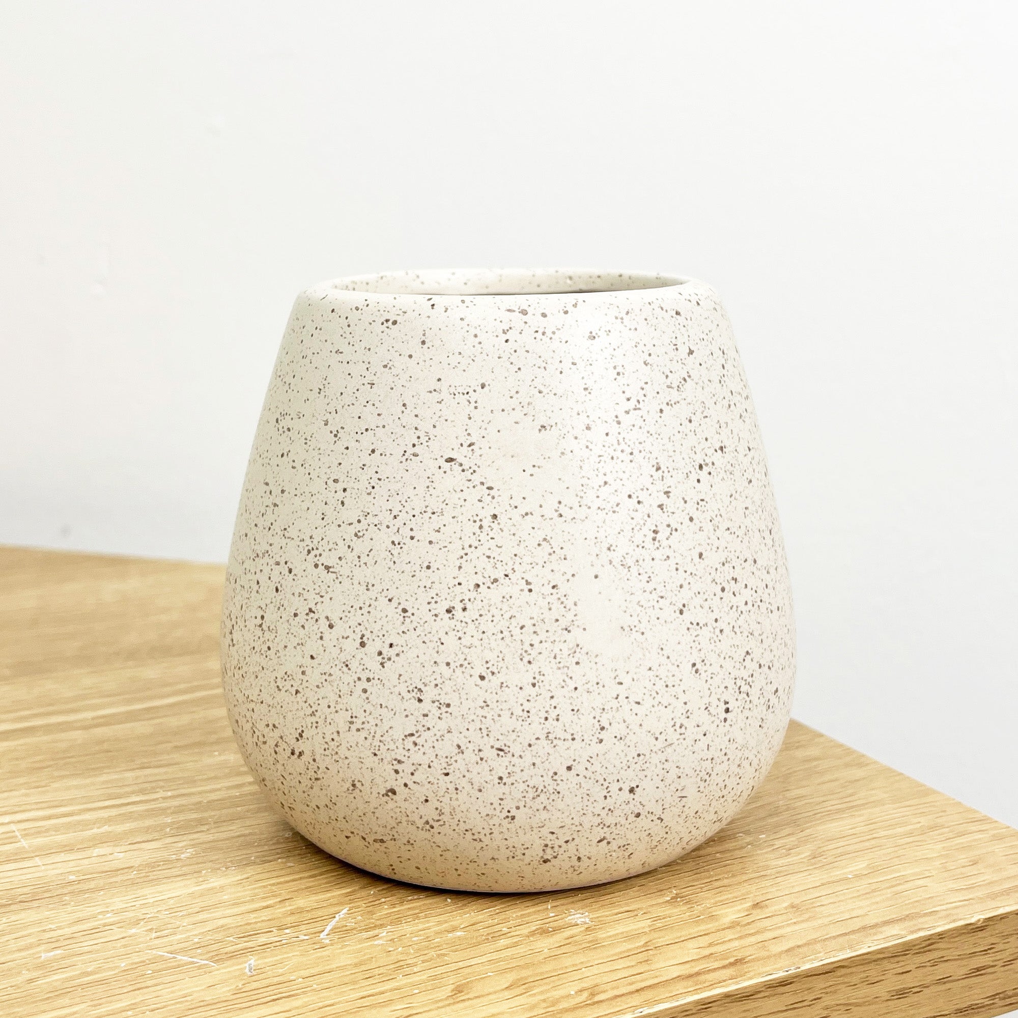 3 Piece Speckled Stone Effect Bathroom Accessories Set - Beige