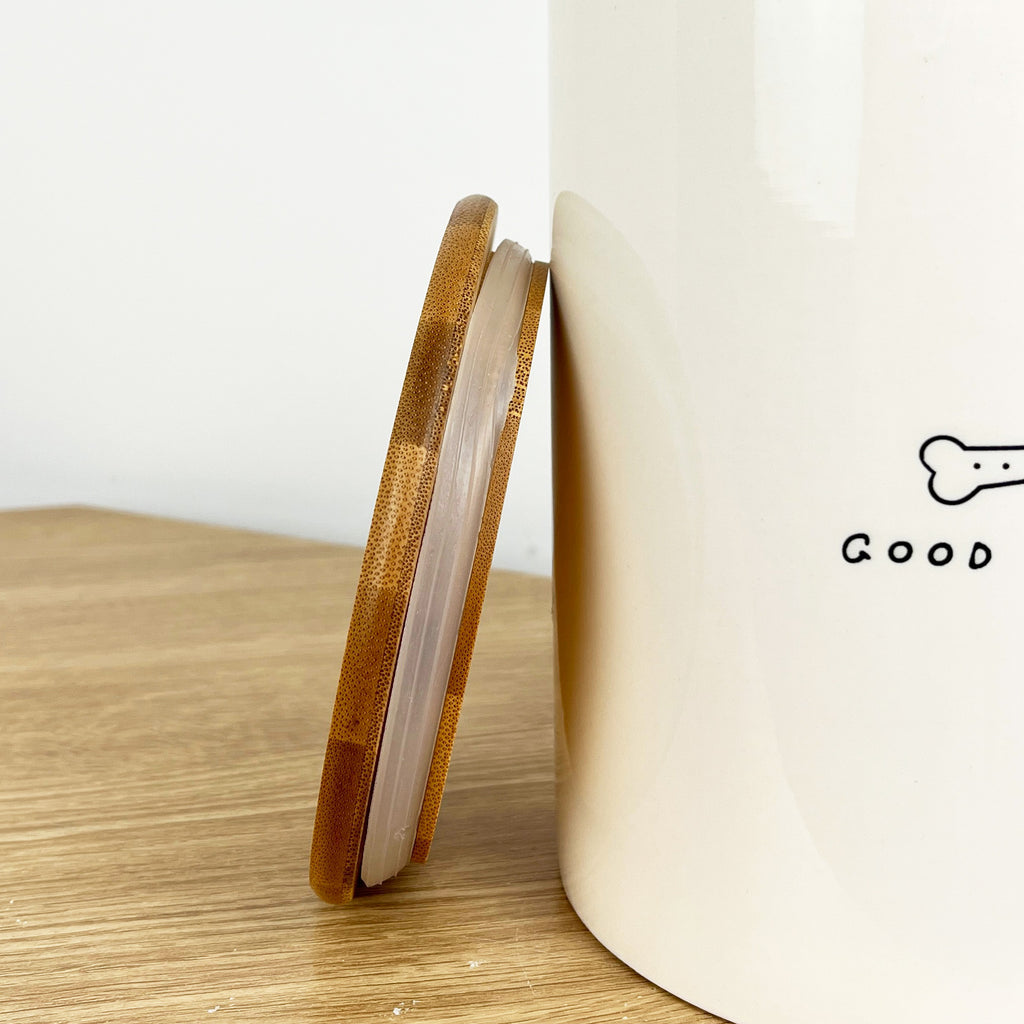 1.7 Litre ‘Good Dog’ White Ceramic Dog Treat Storage Jar