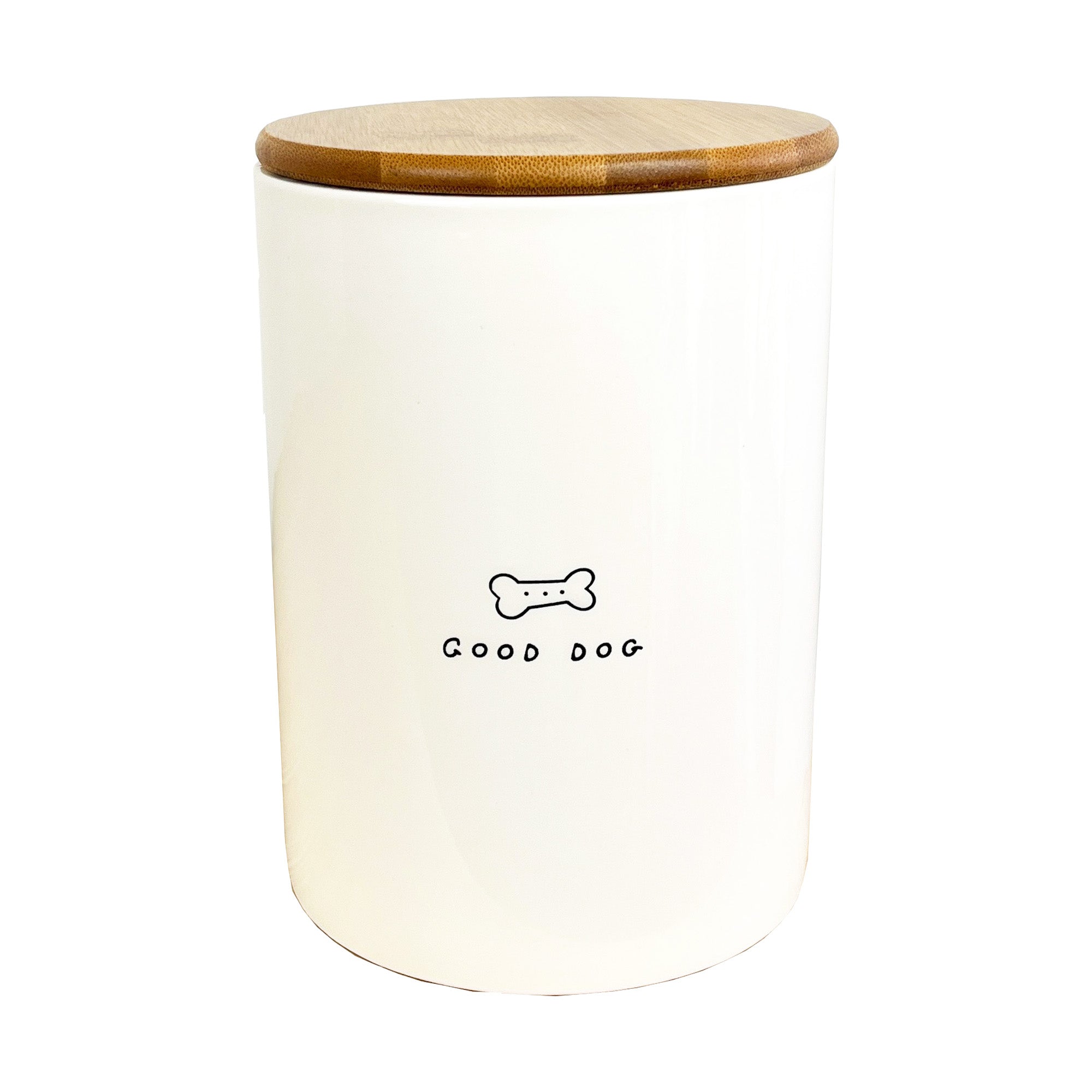 1.7 Litre ‘Good Dog’ White Ceramic Dog Treat Storage Jar