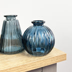 3 Piece Glass Bud Vase Set - Blue Mix #3