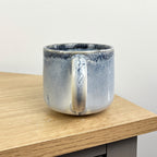 4 x 300ml Reactive Glaze Stoneware Mugs – Blue / Cream