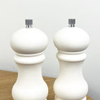 17.5cm Tall Salt and Pepper Grinder Mills - White