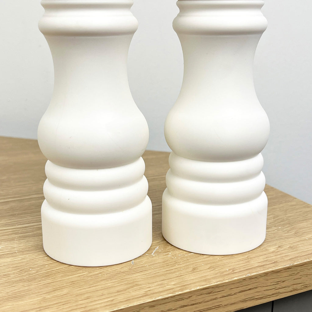 17.5cm Tall Salt and Pepper Grinder Mills - White