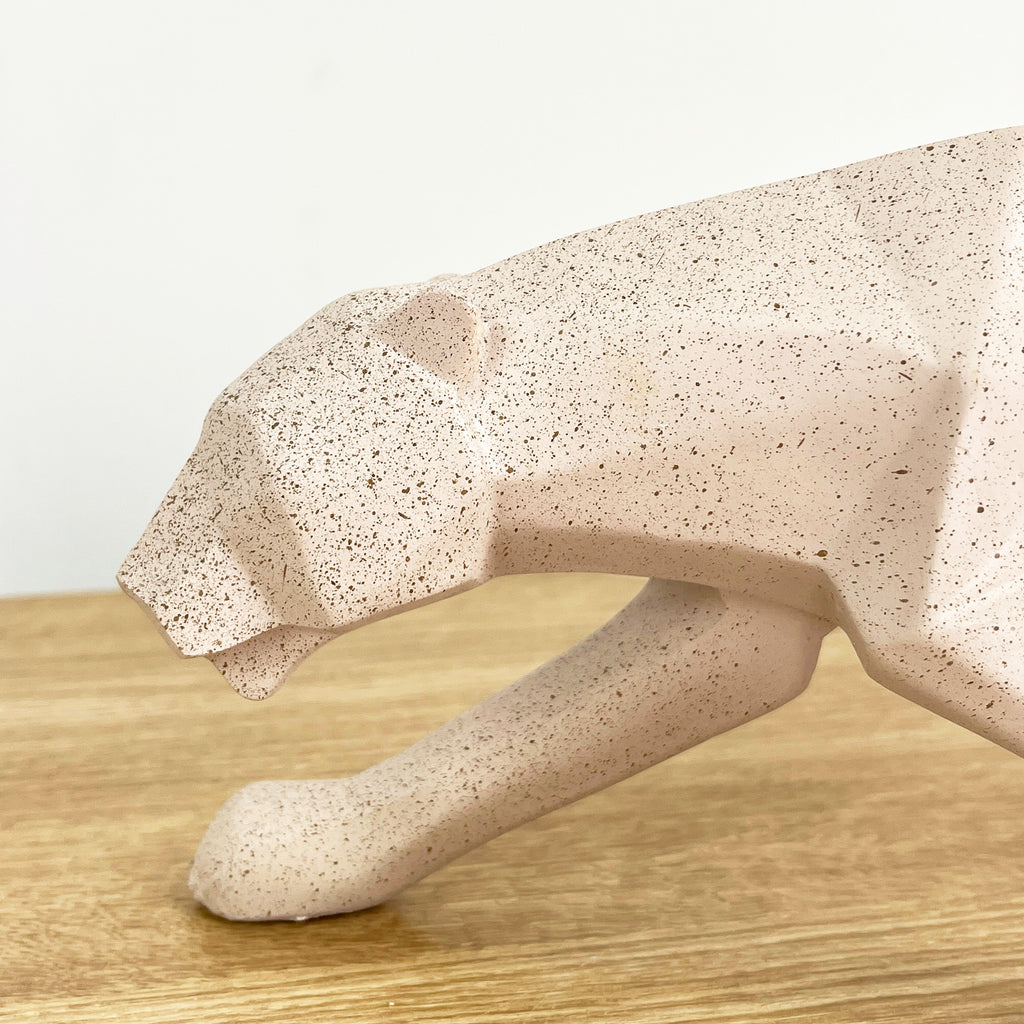 42.5cm Speckled Geometric Leopard Ornament - Resin