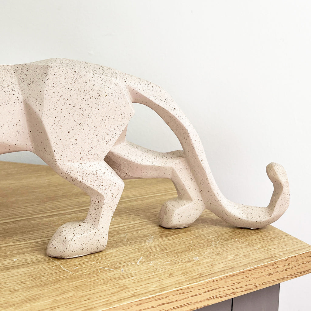 42.5cm Speckled Geometric Leopard Ornament - Resin