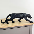 42.5cm Black Geometric Leopard Ornament - Resin