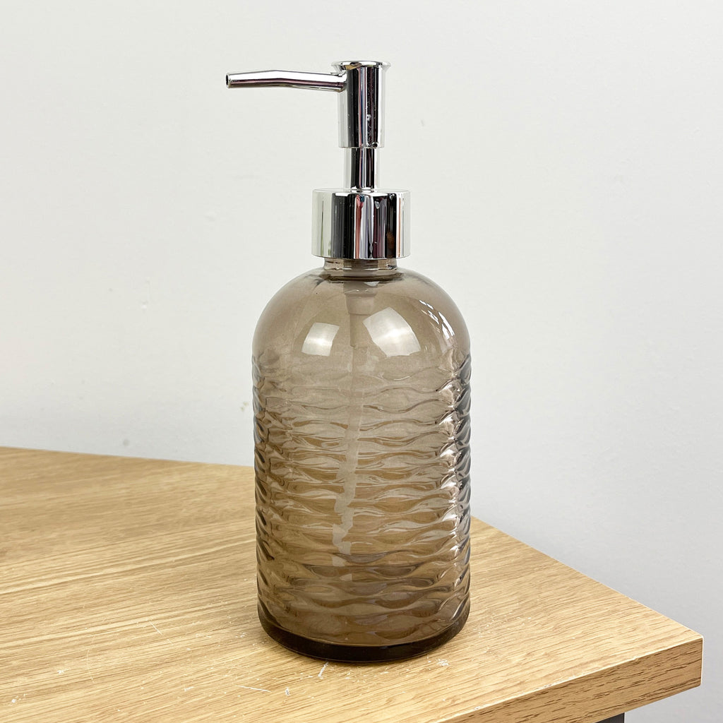 3 Piece Glass Bathroom Sink Accessories Set - Ripple Design