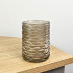 3 Piece Glass Bathroom Sink Accessories Set - Ripple Design