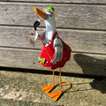 37.5cm Tall Metal Sporty Duck Garden Ornament - Golfer