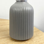 Matt Grey Ceramic Lotion Dispenser & Toothbrush Holder Set
