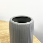 Matt Grey Ceramic Lotion Dispenser & Tumbler Cup Set