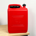 10 Litre Red Plastic Jerry Can with Flexible Spout