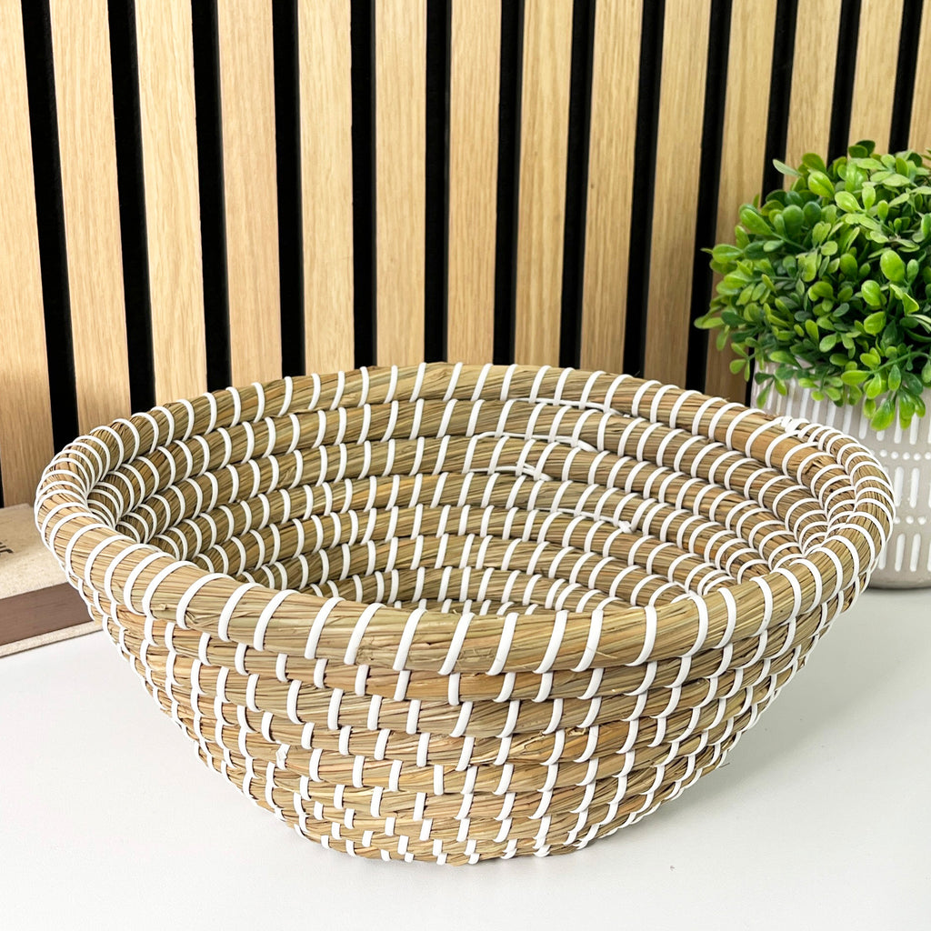32cm Deep Woven Decorative Bowl - Kansgrass