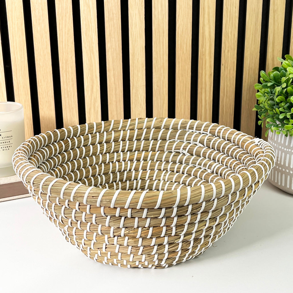 32cm Deep Woven Decorative Bowl - Kansgrass