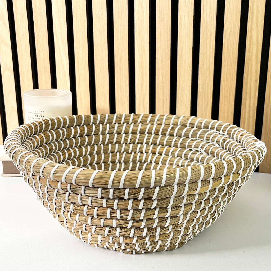 32cm Deep Woven Decorative Bowl - Kansgrass