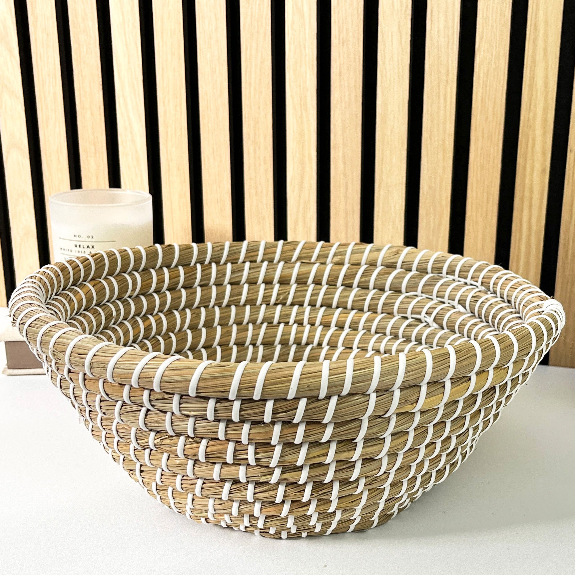 32cm Deep Woven Decorative Bowl - Kansgrass