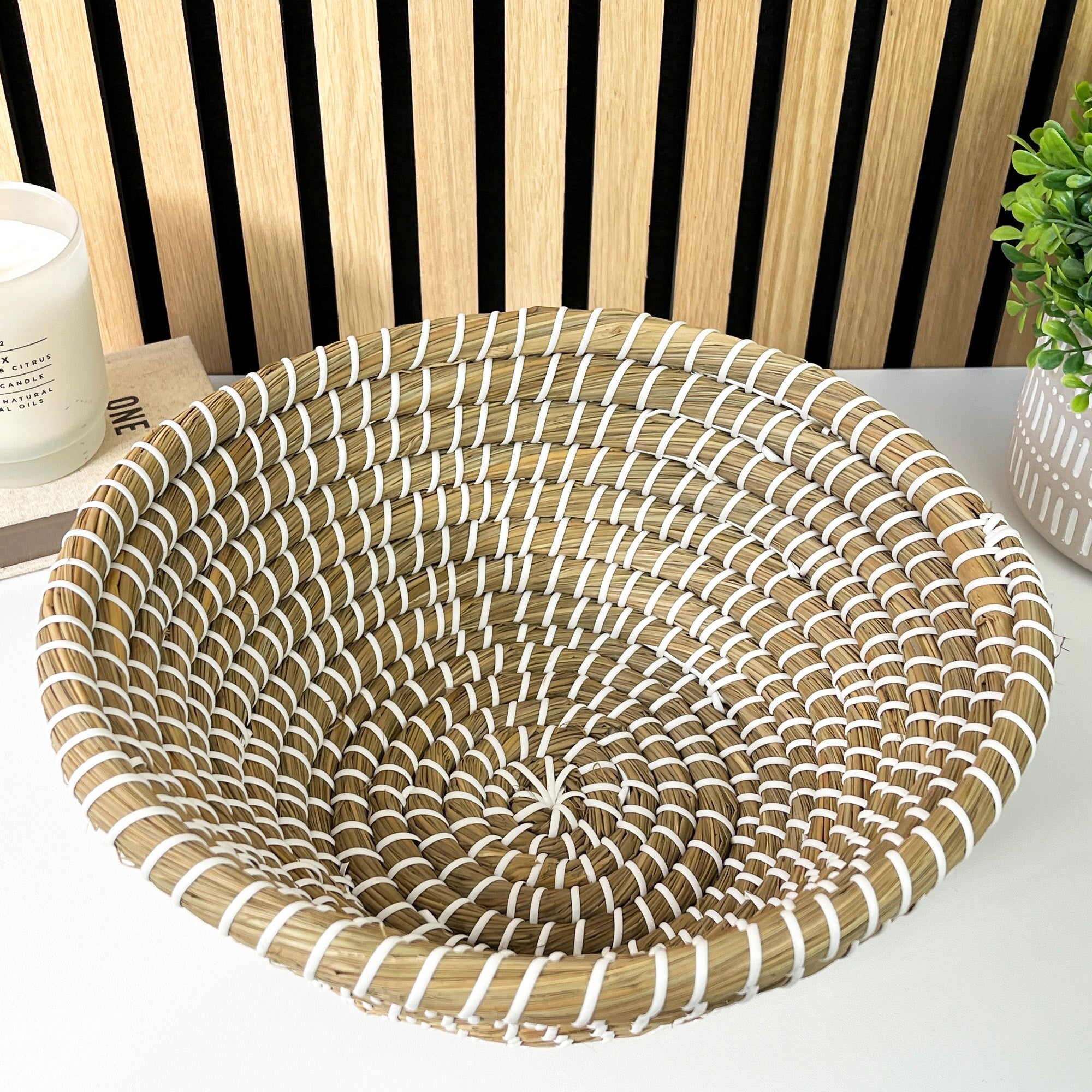 32cm Deep Woven Decorative Bowl - Kansgrass