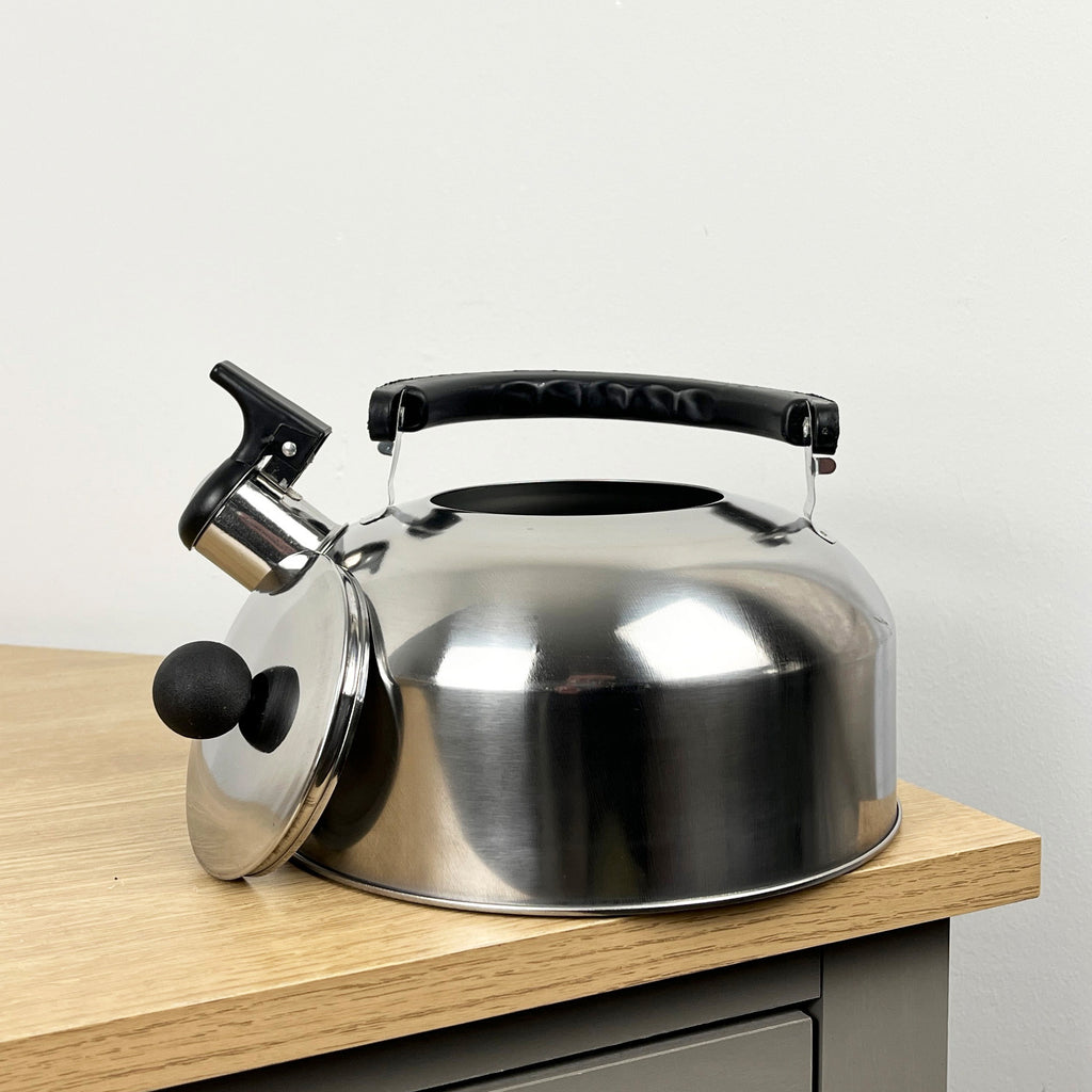 Small 2 Litre Whistling Kettle for Gas Hobs - Stainless Steel