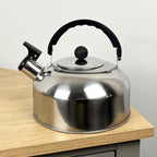Small 2 Litre Whistling Kettle for Gas Hobs - Stainless Steel