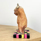 18.5cm Disco Dancing Highland Cow Ornament - Resin