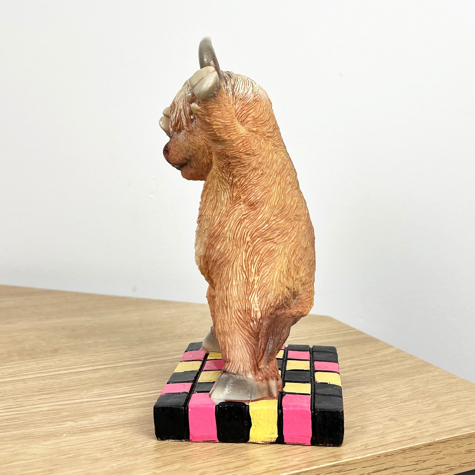 18.5cm Disco Dancing Highland Cow Ornament - Resin