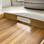 40cm Acacia Wood Rectangular Tray with Handles