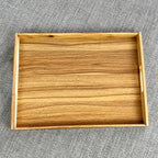 40cm Acacia Wood Rectangular Tray with Handles