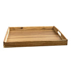 40cm Acacia Wood Rectangular Tray with Handles