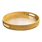 40.5cm Round Bamboo Tray with Handles