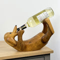 Handmade Wooden Dog Wine Bottle Holder