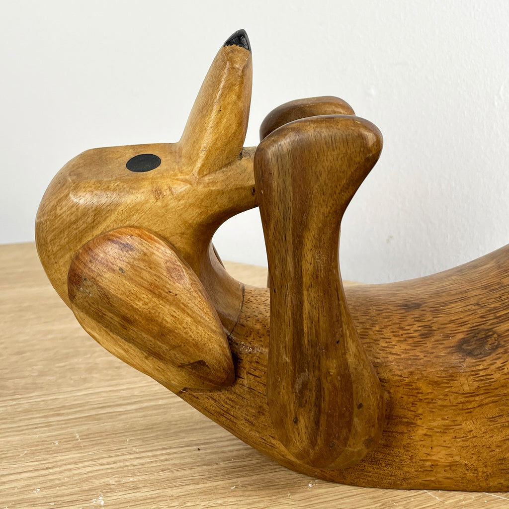 Handmade Wooden Dog Wine Bottle Holder