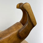 Handmade Wooden Dog Wine Bottle Holder