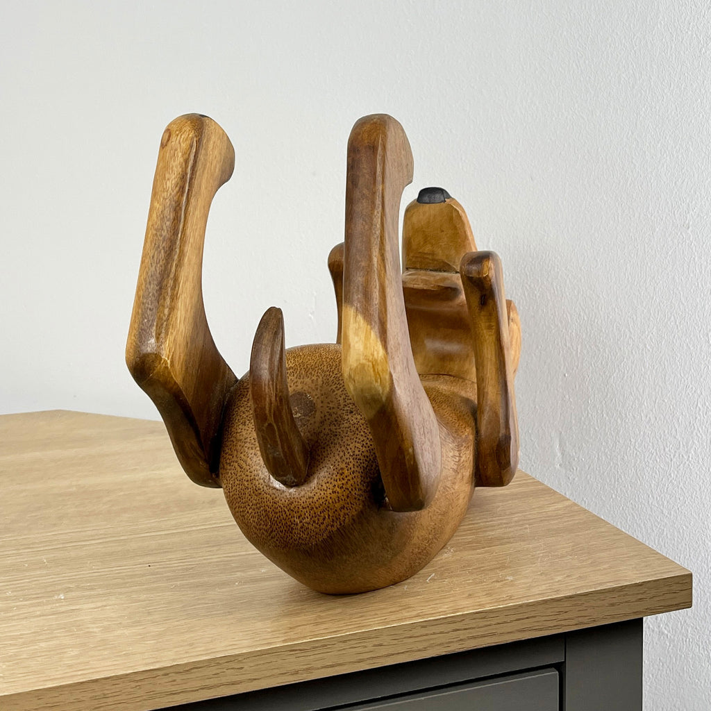 Handmade Wooden Dog Wine Bottle Holder