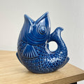 15.5cm Small Nautical Fish Jug Ornament - Blue