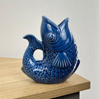 15.5cm Small Nautical Fish Jug Ornament - Blue