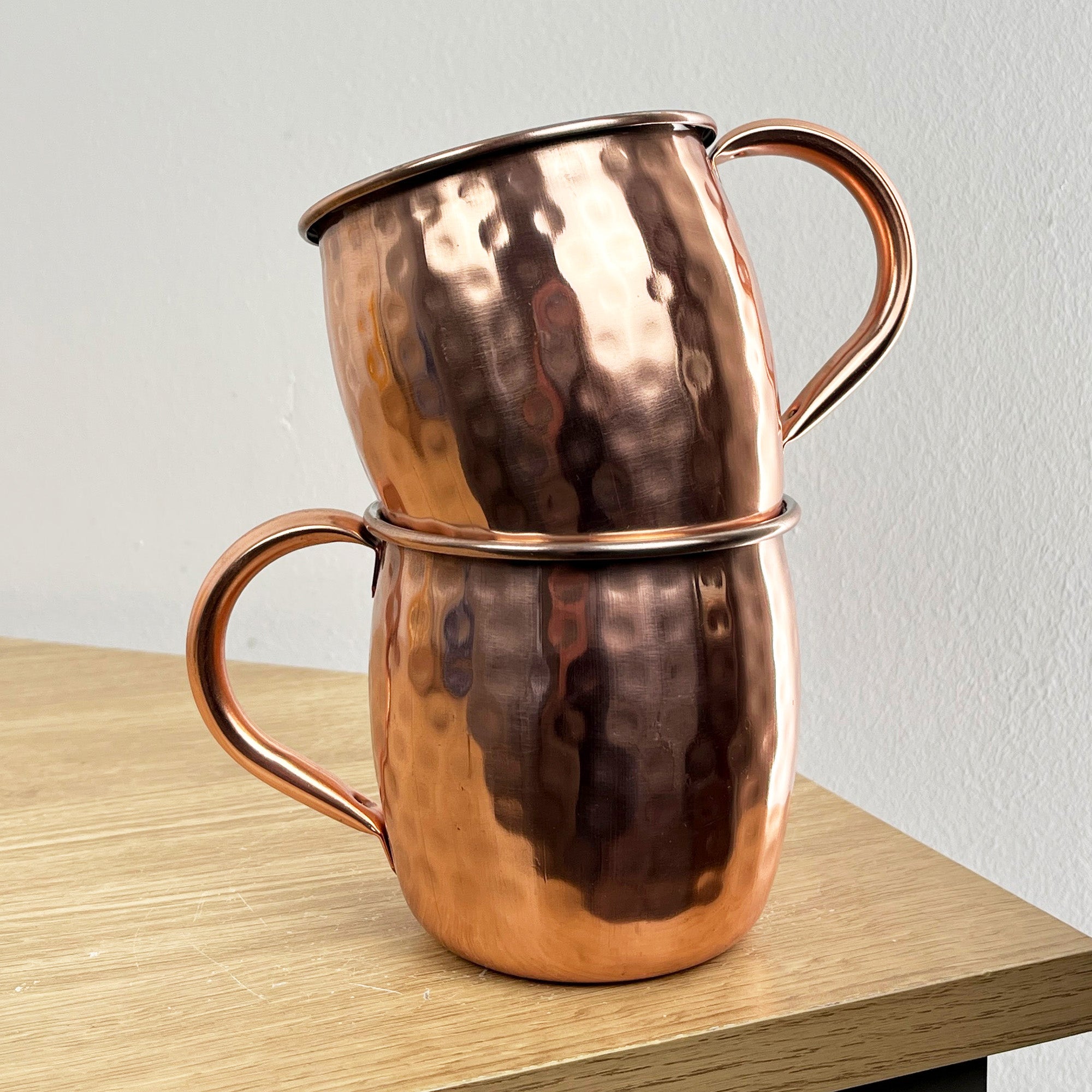Set of 2 x 450ml Copper Coloured Moscow Mule Stainless Steel Mugs