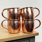 Set of 4 x 450ml Copper Coloured Moscow Mule Stainless Steel Mugs