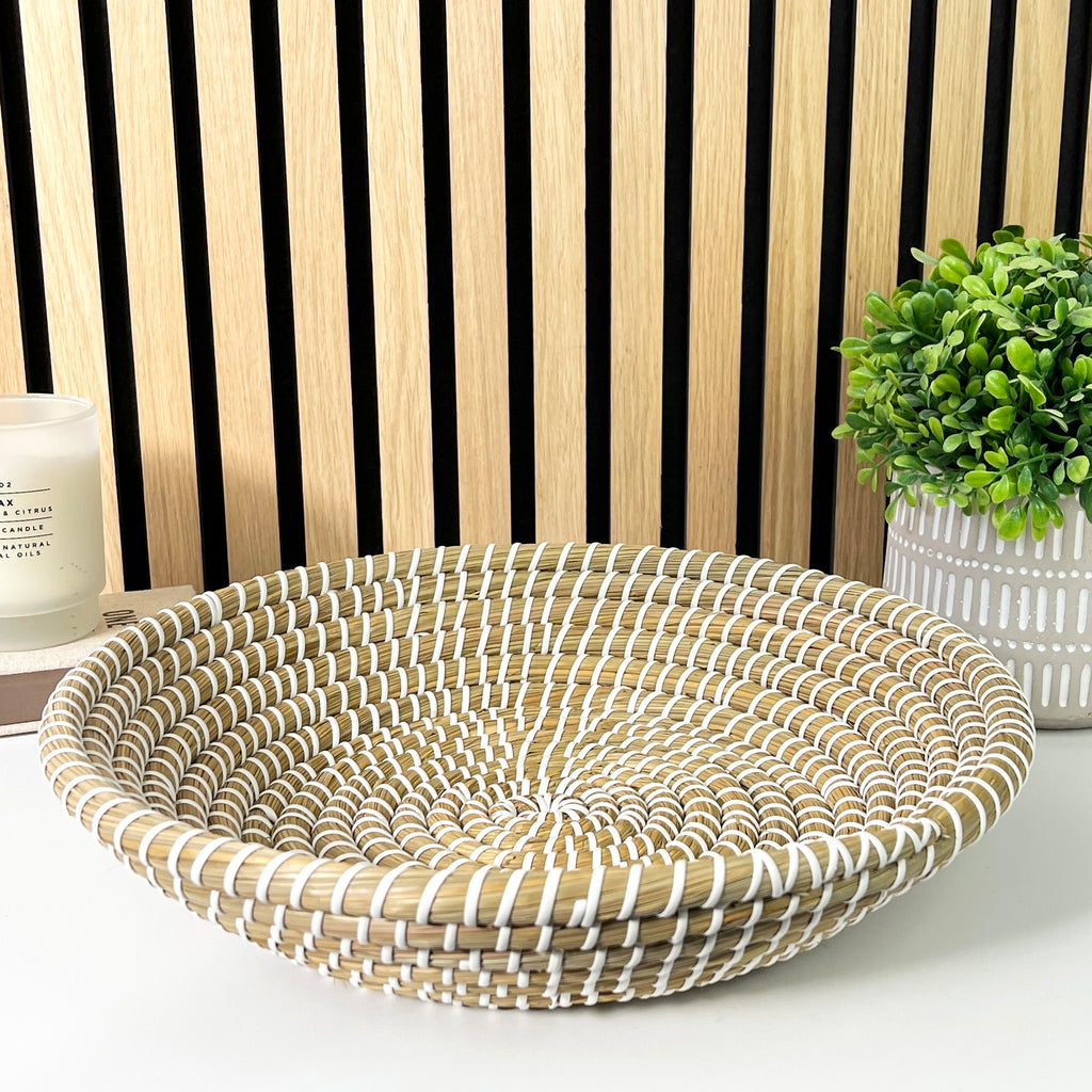 35.5cm Woven Decorative Bowl - Kans Grass