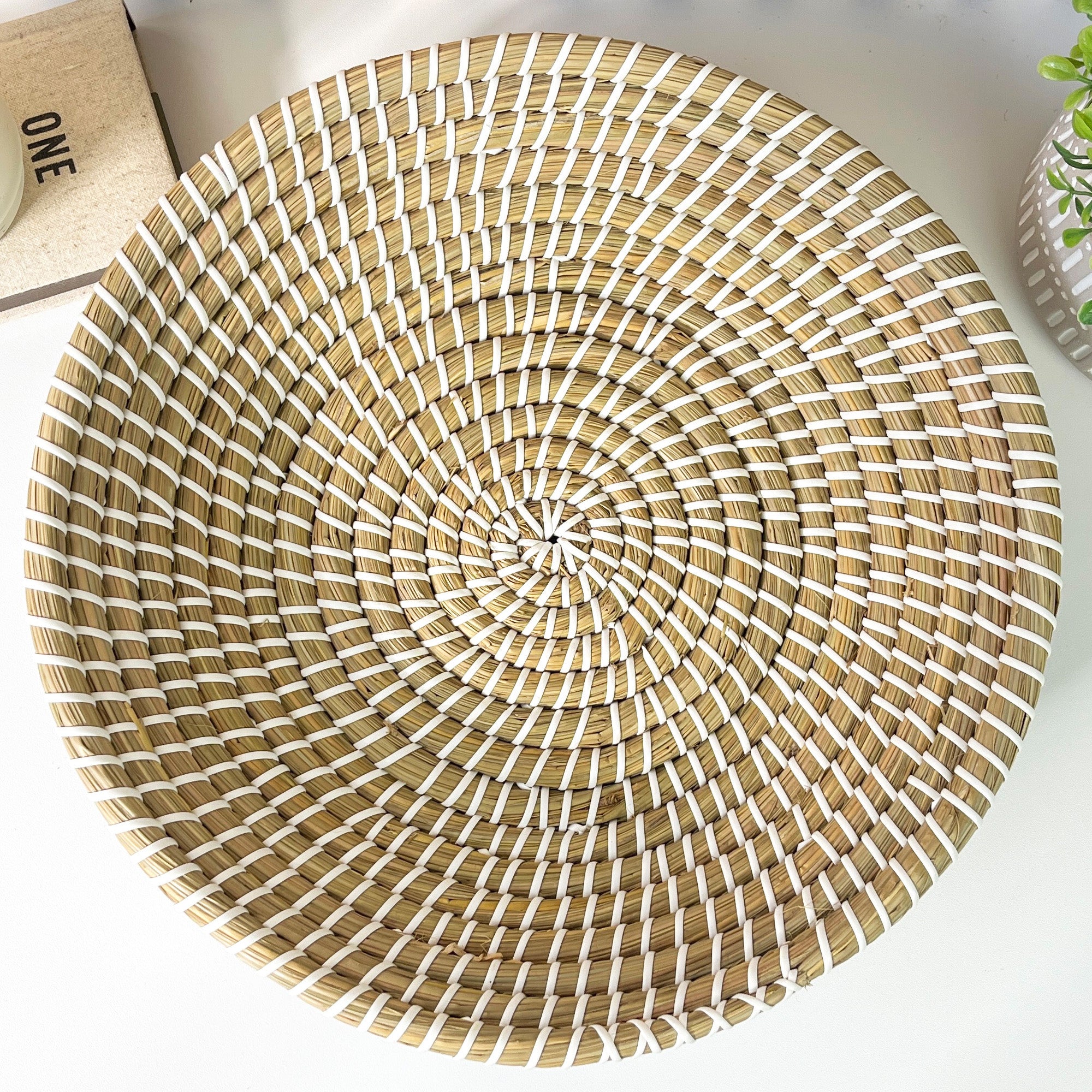 35.5cm Woven Decorative Bowl - Kans Grass