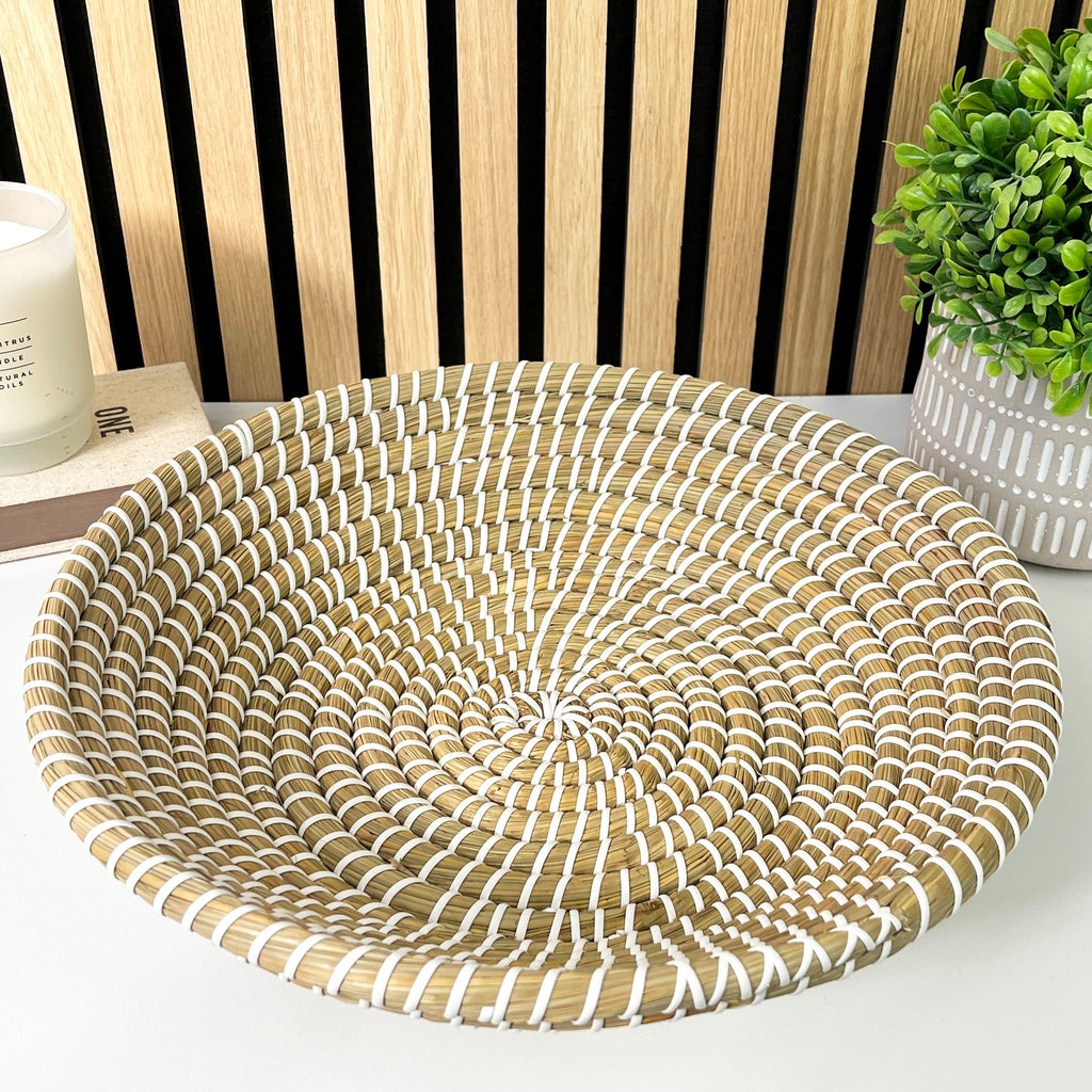 35.5cm Woven Decorative Bowl - Kans Grass