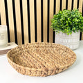 29cm Shallow Woven Water Hyacinth Decorative Bowl
