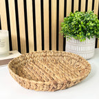 29cm Shallow Woven Water Hyacinth Decorative Bowl