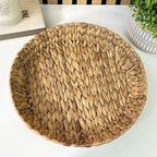 29cm Shallow Woven Water Hyacinth Decorative Bowl