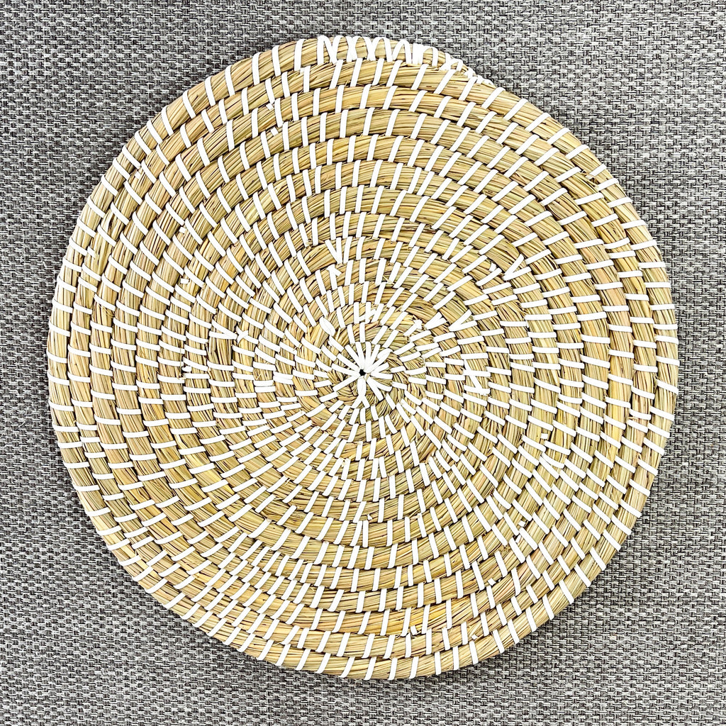 4 x 36cm Woven Kans Grass Round Place Mats Table Settings