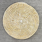 6 x 36cm Woven Kans Grass Round Place Mats Table Settings