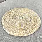 6 x 36cm Woven Kans Grass Round Place Mats Table Settings
