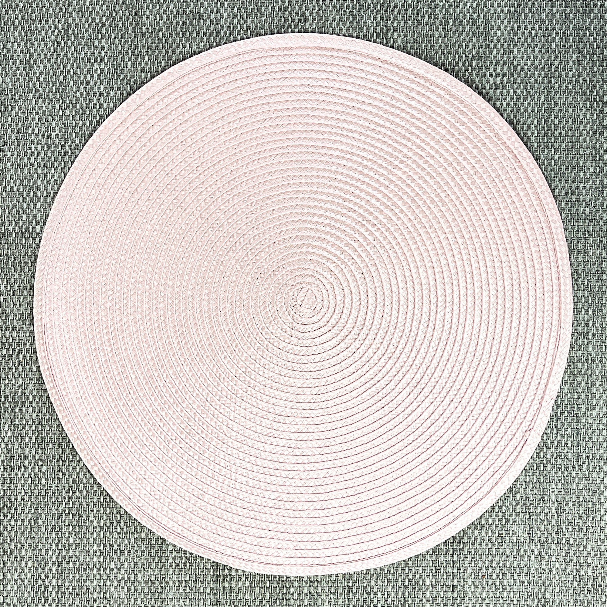 8 x 38cm Pink Round Place Mats Table Settings - Woven Fabric