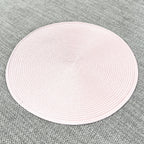 4 x 38cm Pink Round Place Mats Table Settings - Woven Fabric